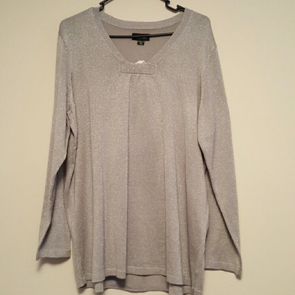 Silver sparkle sweater top by Avenue size 18/20